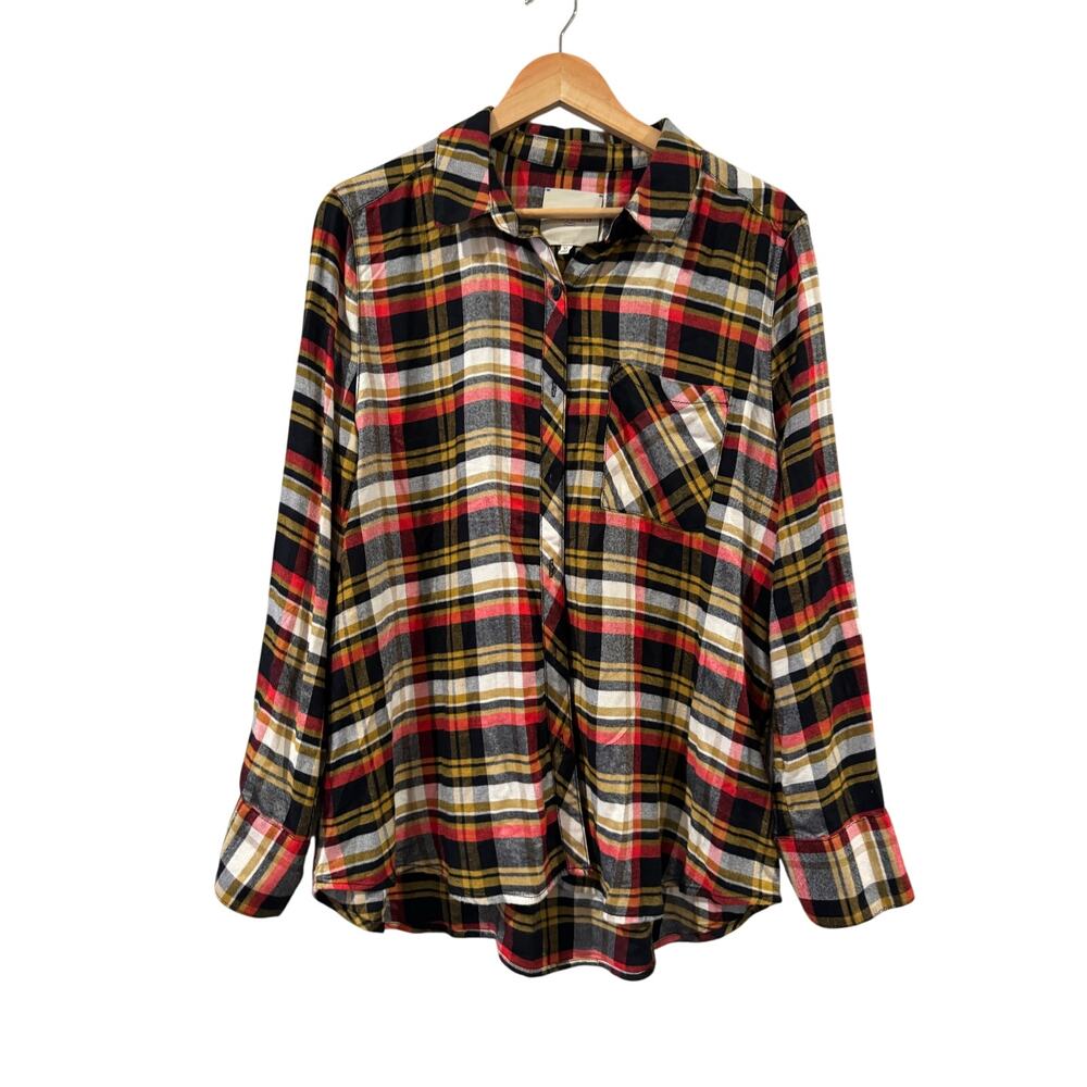 Casas Cabana Plaid Flannel Button Down Shirt Size XL